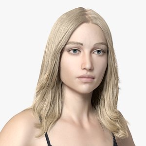 rigged female european 3D model