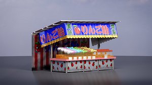 3D model Japanese Street Stall 0007 Candy Apple