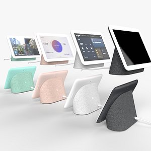 3D Google Nest Hub 2nd gen all colors