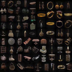 Mega Medieval Props Pack 3D model