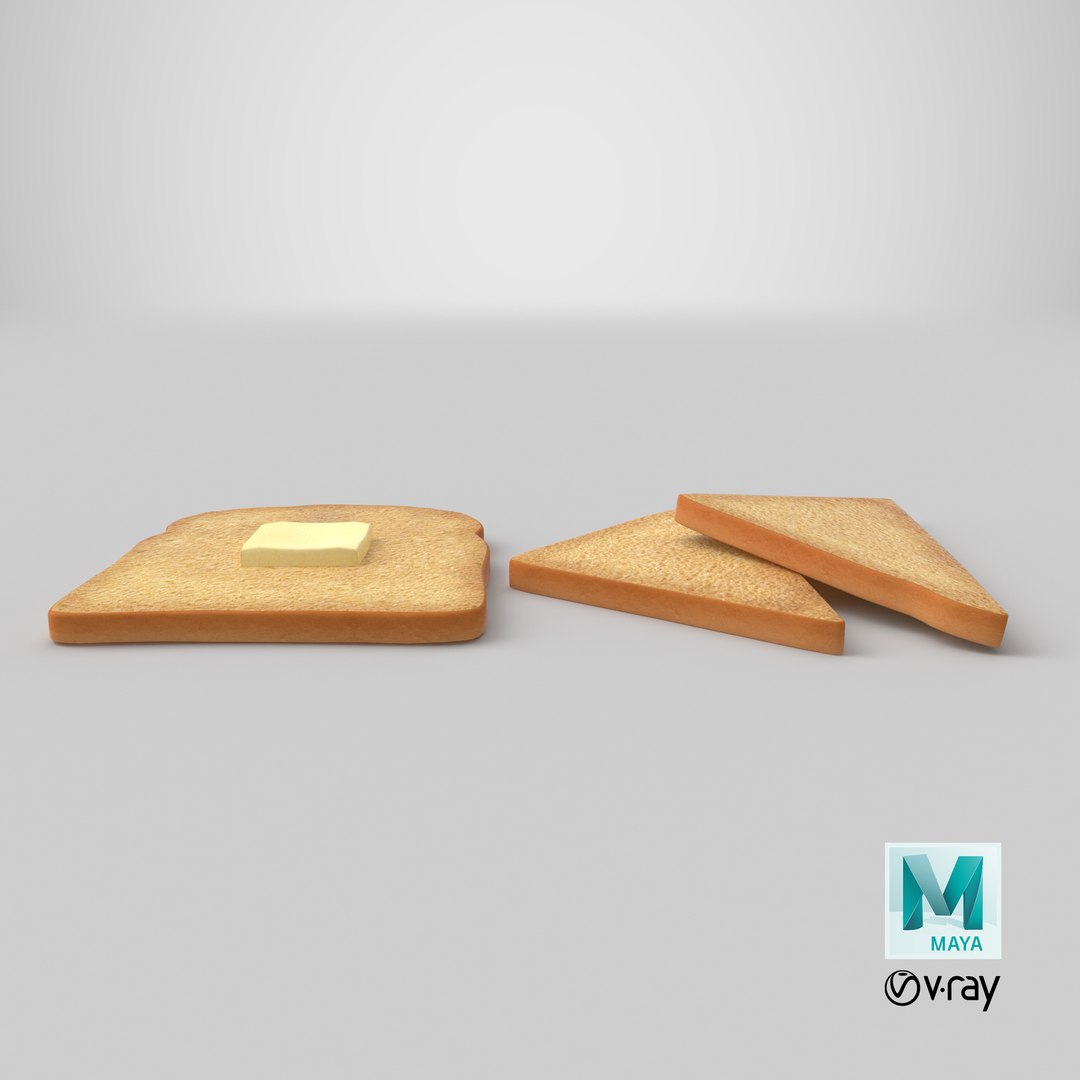 toast bread butter 3D model https://p.turbosquid.com/ts-thumb/b8/4uELUw/39edQW38/render.0001/png/1527197247/1920x1080/fit_q87/3af8e40c8454504c88fd64256c496ffe9436f6bf/render.0001.jpg