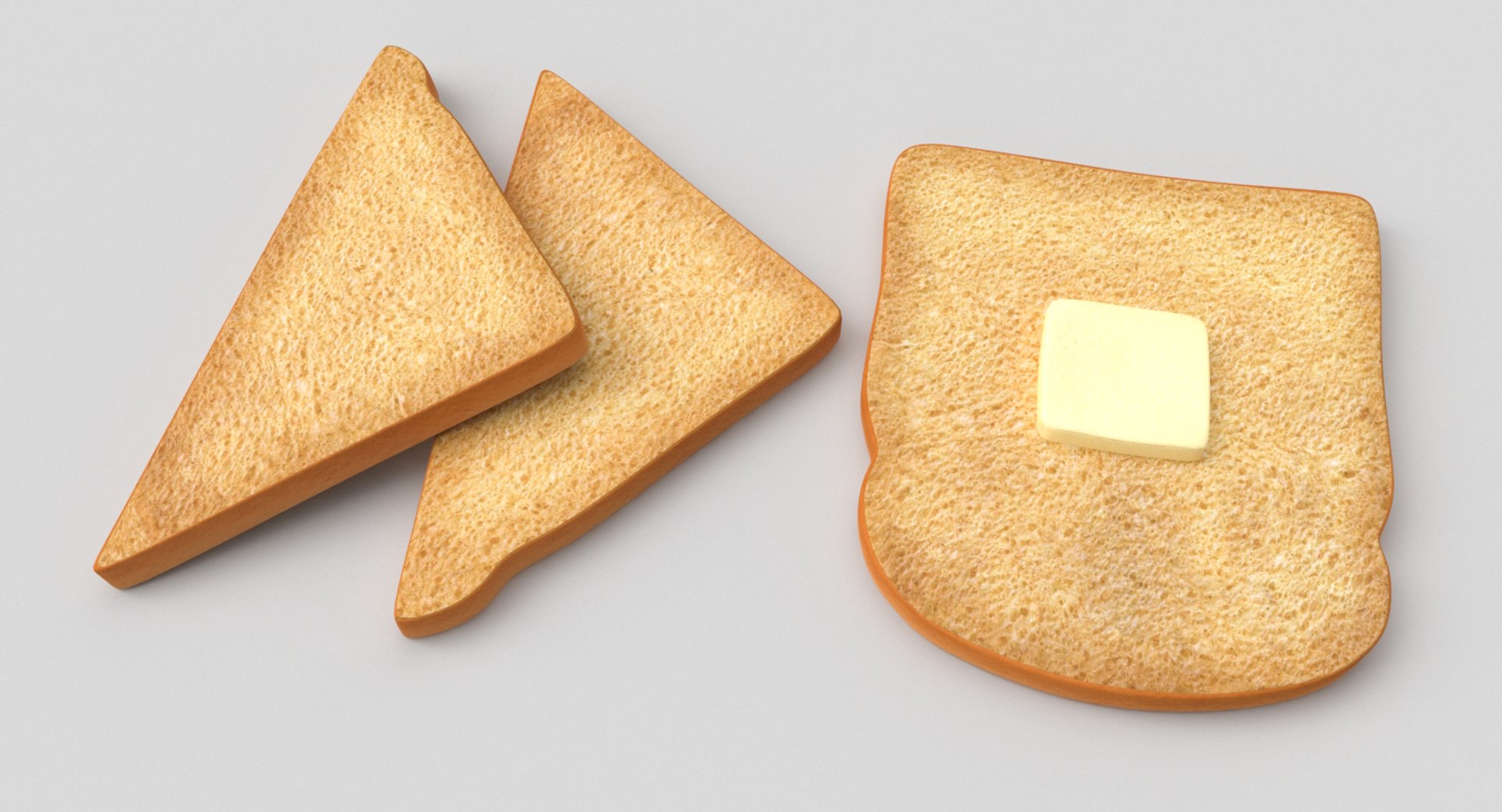 toast bread butter 3D model https://p.turbosquid.com/ts-thumb/b8/4uELUw/anGXSurt/toastandbutter8/jpg/1526657690/1920x1080/fit_q87/ebc39a9096b95371cf2dd764e85a4e674f414e86/toastandbutter8.jpg