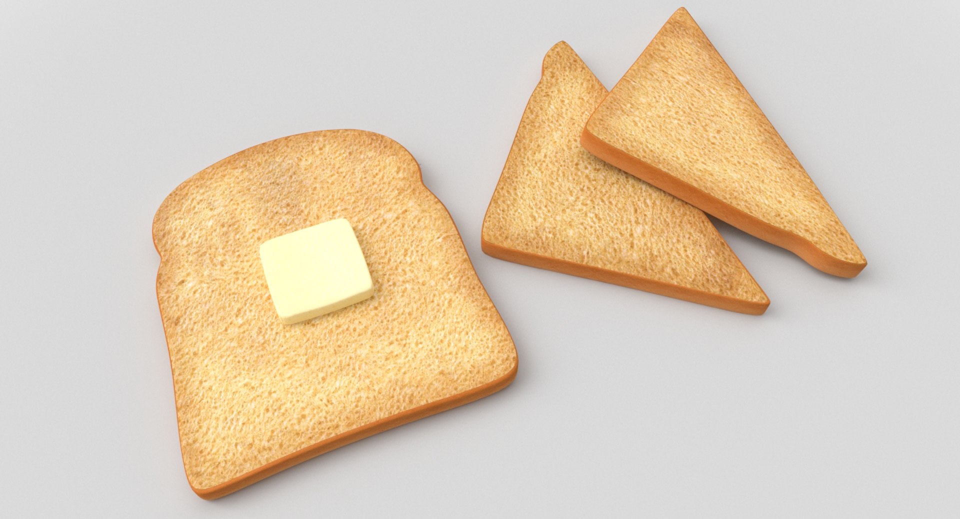 toast bread butter 3D model https://p.turbosquid.com/ts-thumb/b8/4uELUw/zwOEWBaF/toastandbutter4/jpg/1526657690/1920x1080/fit_q87/444d8d09a165341793a294952915e398ebf150d5/toastandbutter4.jpg