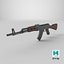 Fuzil de Assalto AK-47 Low-poly PBR