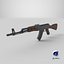 Fuzil de Assalto AK-47 Low-poly PBR