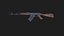 Fuzil de Assalto AK-47 Low-poly PBR