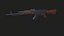 Fuzil de Assalto AK-47 Low-poly PBR