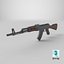 Fuzil de Assalto AK-47 Low-poly PBR