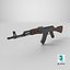 Fuzil de Assalto AK-47 Low-poly PBR