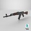 Fuzil de Assalto AK-47 Low-poly PBR