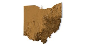3D State of Ohio STL model 3D Project