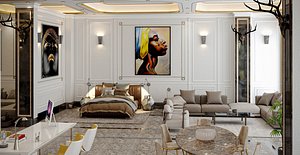 3D model furniture store interior modern