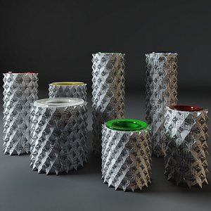 3d palmas origami vase