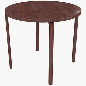 3D model minimalist mahogany artek alvar aalto