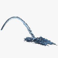 Arch Fountain animation with variable flow rising on side at 60deg - Duration of 20s at 30fps