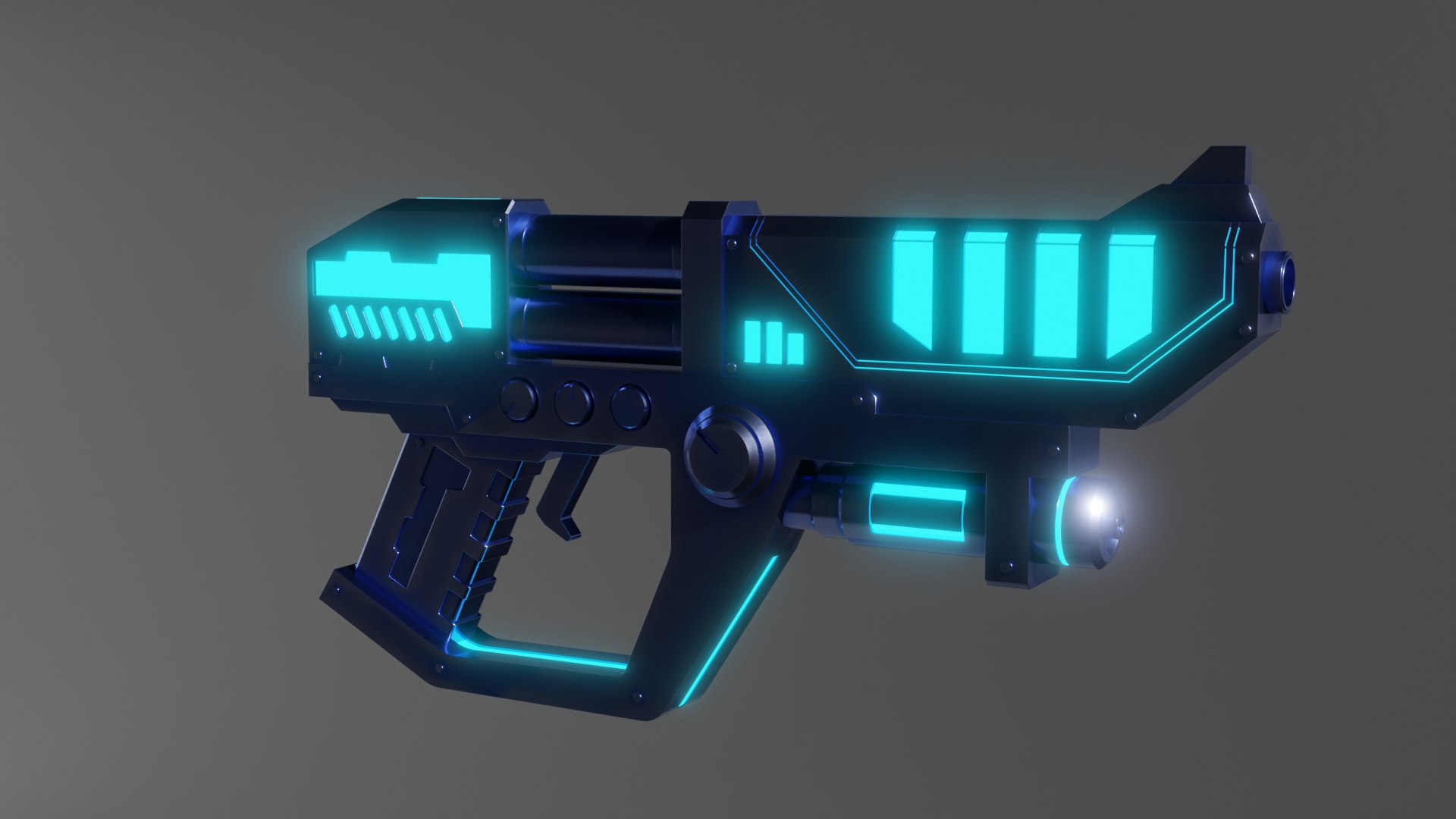 Low Poly Sci Fi Gun Model - TurboSquid 2029754