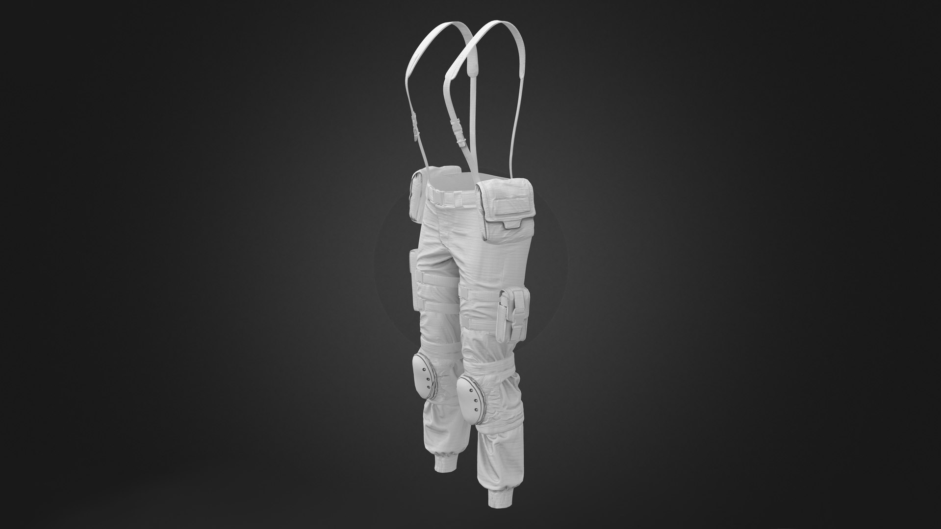 Female Military Combat Pants With Suspenders 3D Model - TurboSquid 1973632