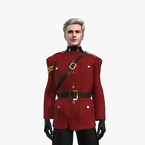 3D RCMP Officer 3D Asset model