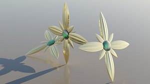 Gold Brooches Ornament model