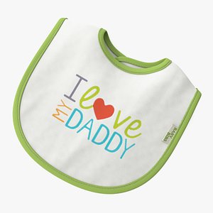 I Love My Daddy Baby Bib model