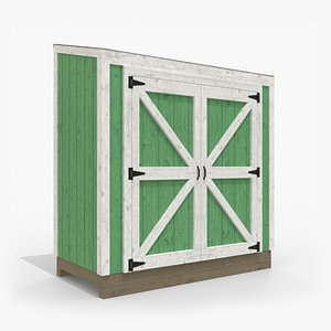 3D Lean-To Shed - 4x8 model
