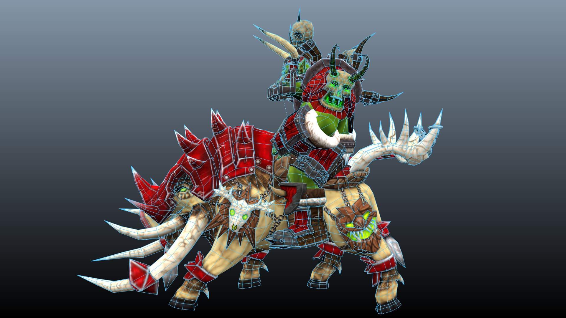 rigged orc obj