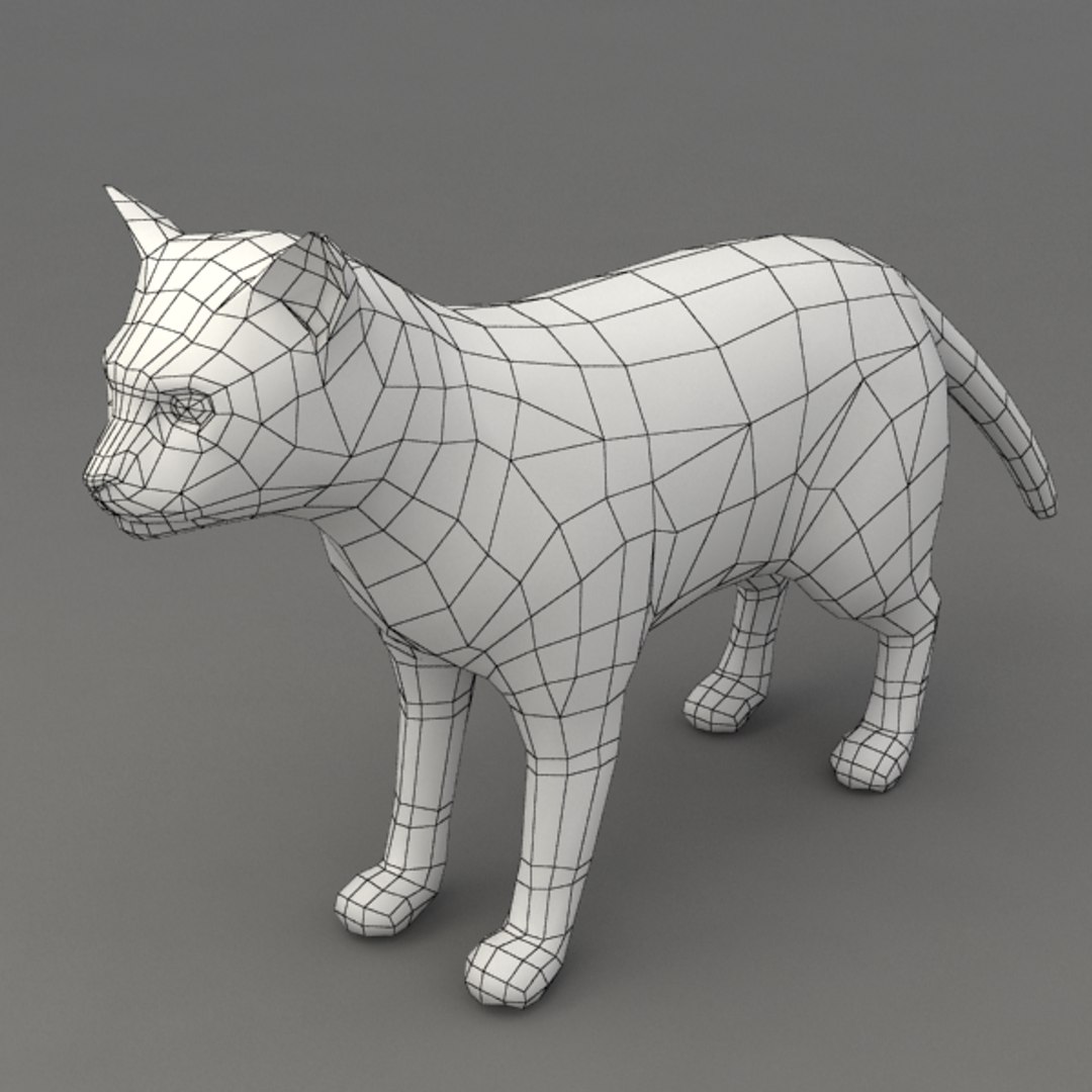 rigged siamese cat 3d model