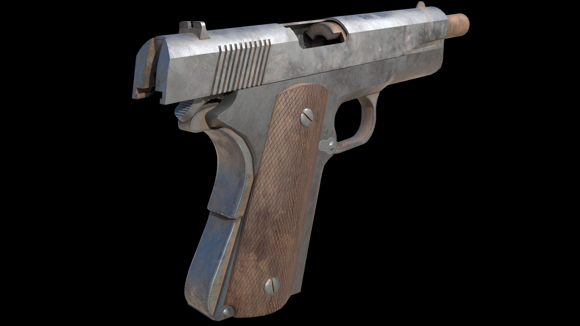 3d 1911 Pistol Model Turbosquid 1778330