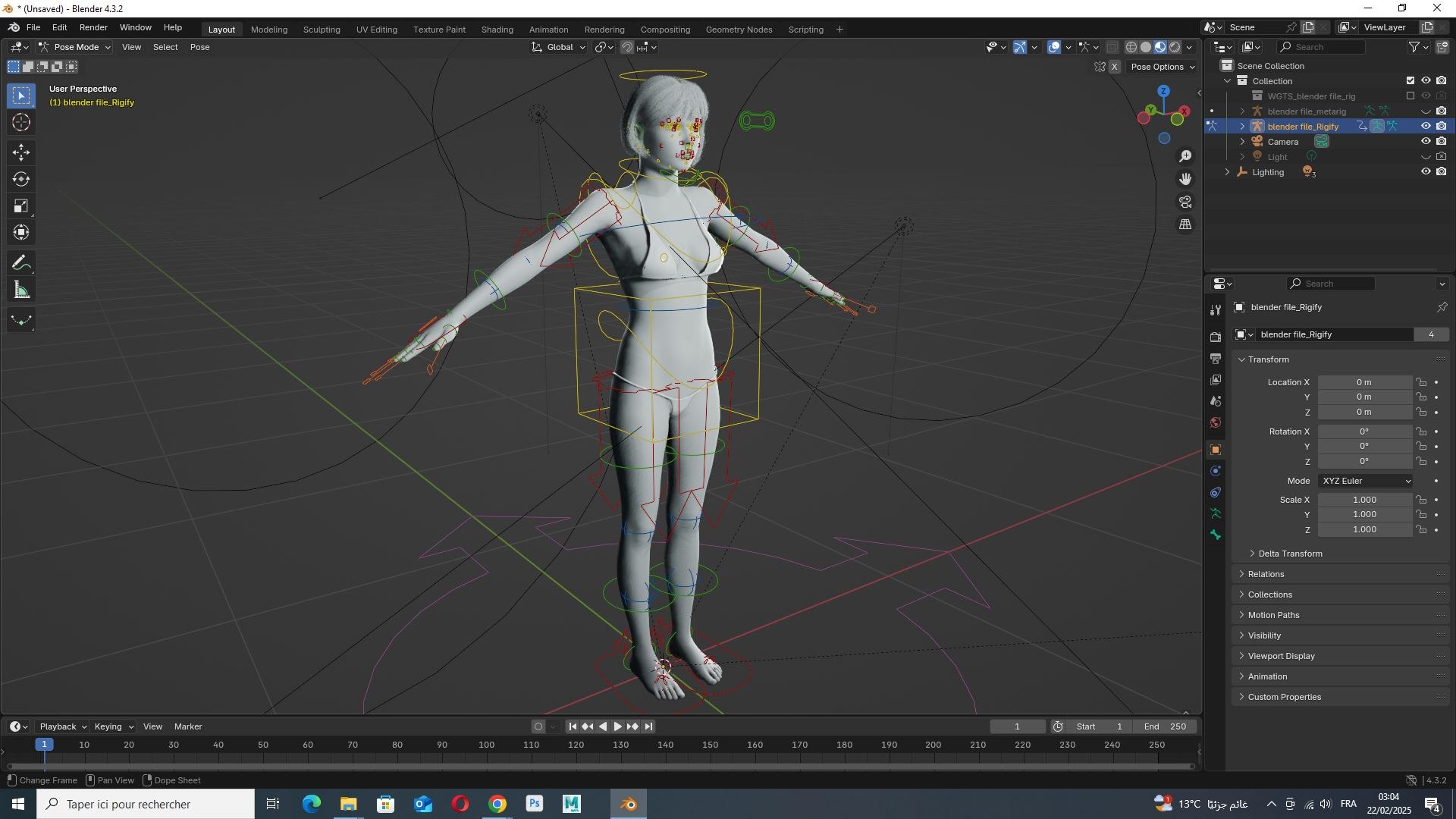 Free Free Rigged Female 3D Character Game Animation Ready 3D Model ...