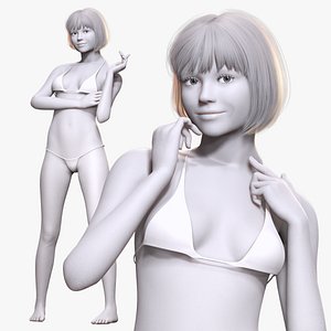 Free Rigged Female Character  Game  Animation Ready