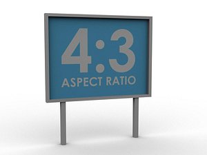 free simple billboard aspect ratio 3d model