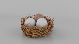 Nest with Eggs model