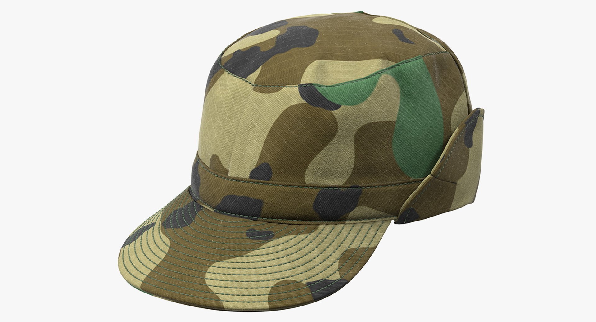 Field Hat Camo 3D model preview