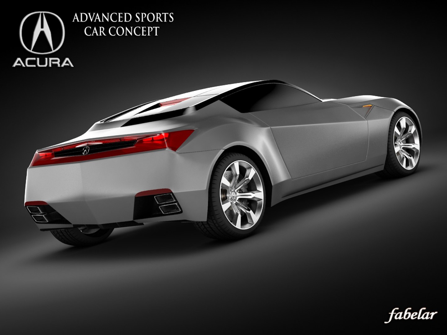 3ds max acura advanced sports car