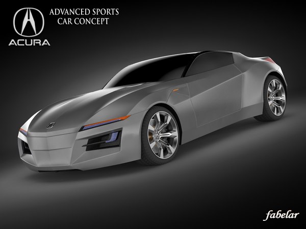 3ds max acura advanced sports car