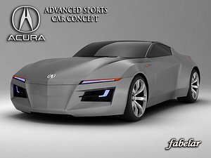 3ds max acura advanced sports car