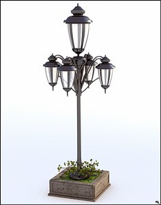 3D model retro lamp