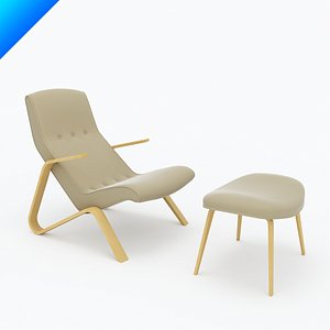 3d model saarinen 61u grasshopper chair