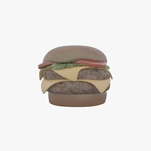 3D model burger hamburger