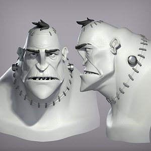 Cartoon character Frankenstein monster base mesh model