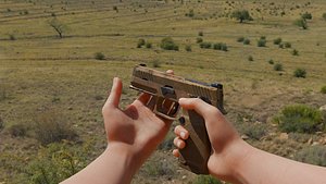 Sig Sauer M18 Pistol 3D Model - Game Ready