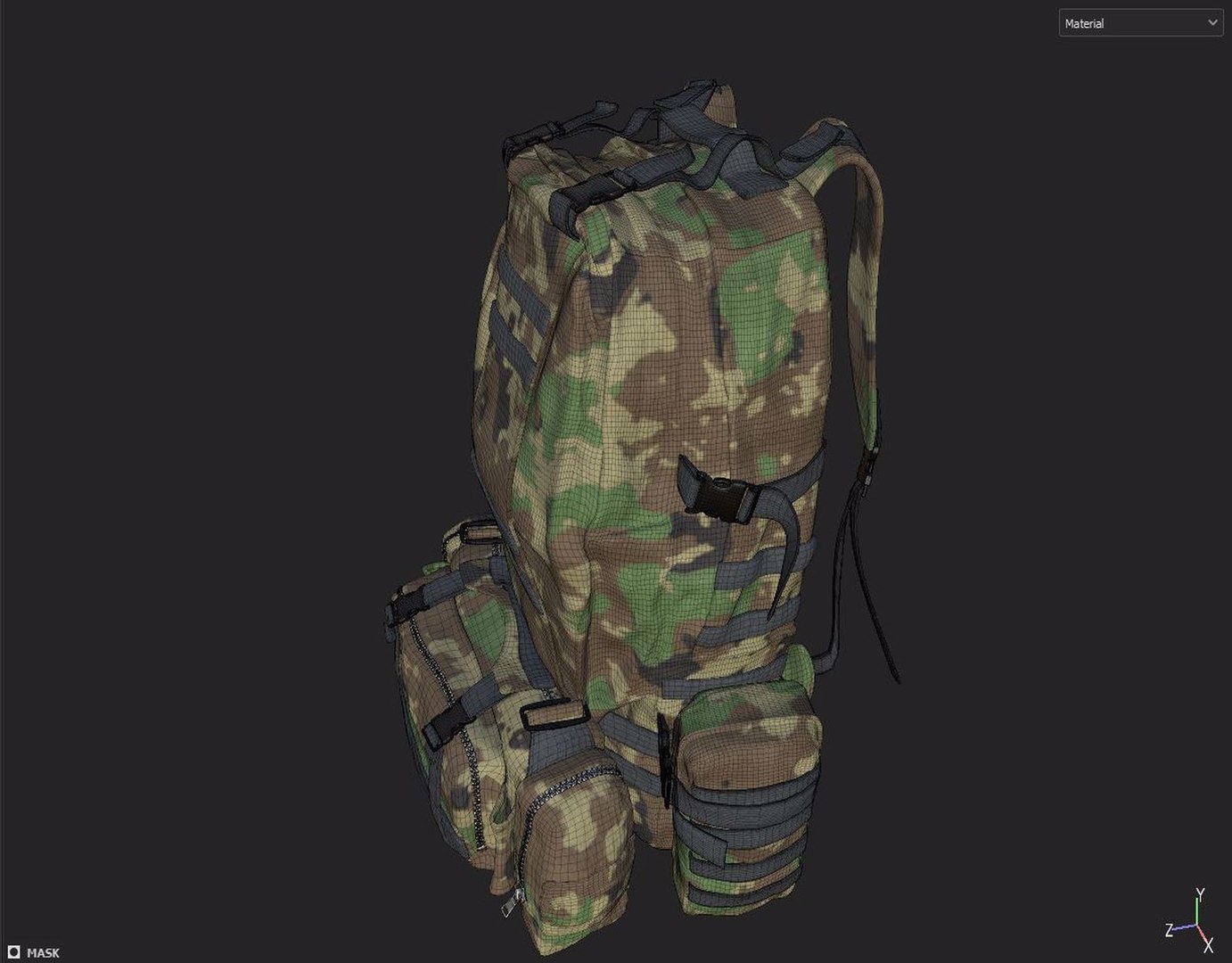 3D Military Backpack - TurboSquid 2056876