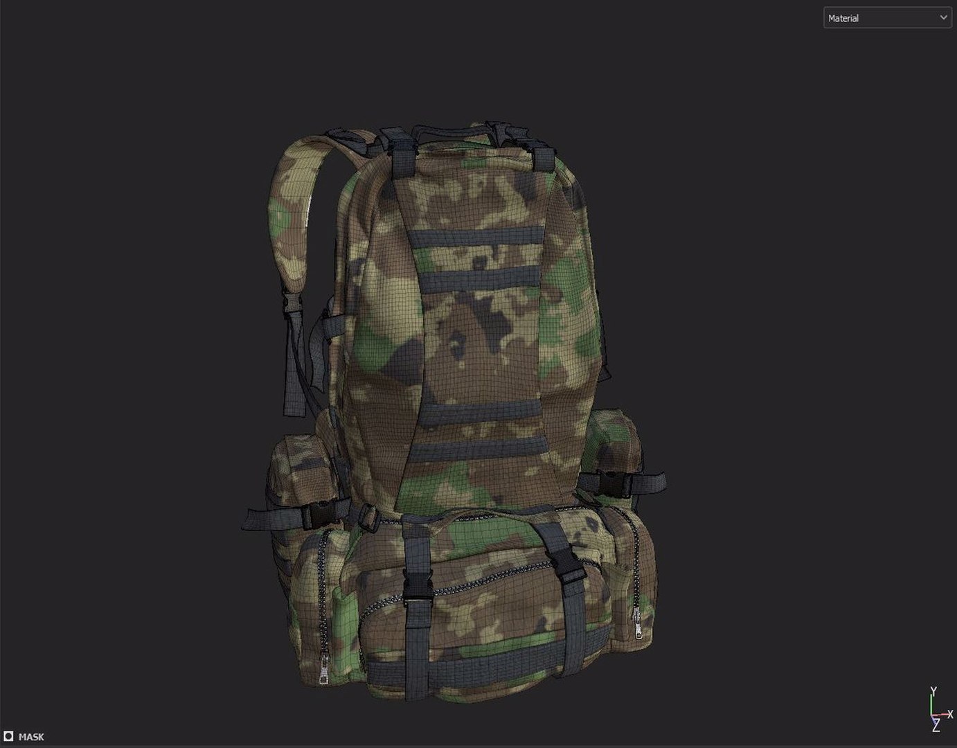 3D Military Backpack - TurboSquid 2056876