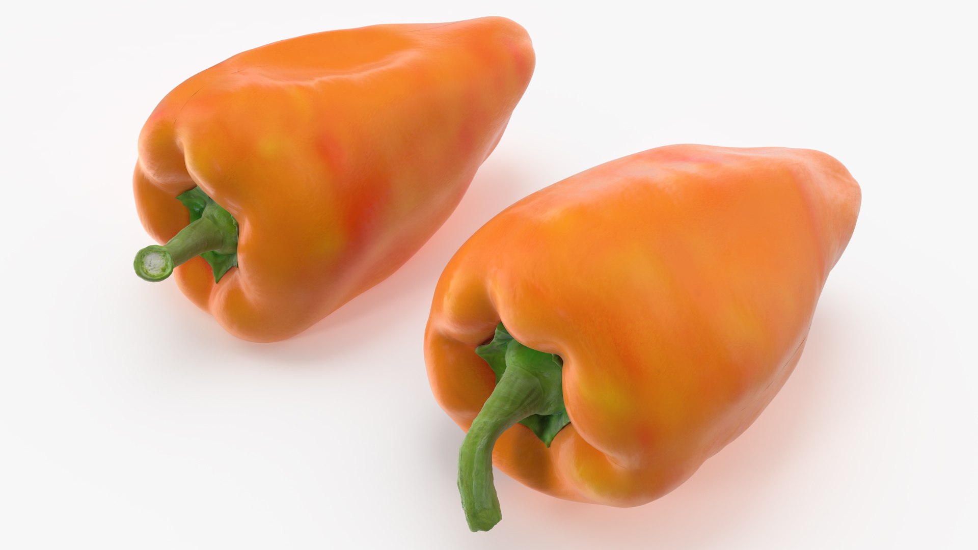Sweet Long Pepper Orange 3D model preview