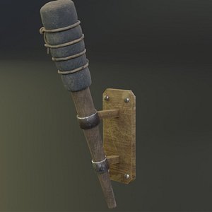 3D Medieval torch for game