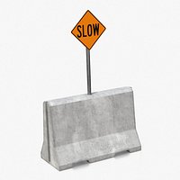 K-Rail Safety Sign Combo - Traffic Props