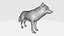 Grauer Wolf Tierfigur 3D Modell druckfertig