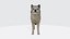 Grauer Wolf Tierfigur 3D Modell druckfertig