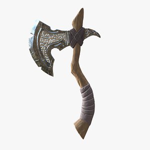 3D Stylised Medieval Wooden Axe