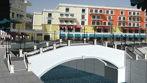 3d max qatar pearl pedestrian bridge